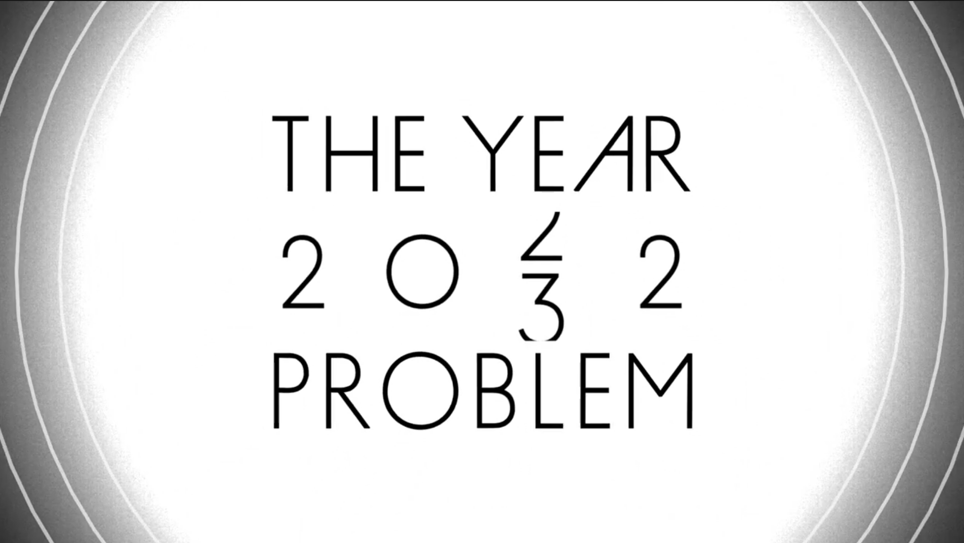 White background with black text that reads 'The Year 2032 Problem'.